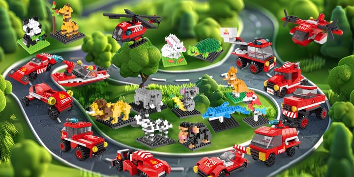 Amazon.com: FUN LITTLE TOYS Mini Building Blocks 24Pack : Toys & Games